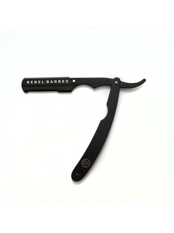 Опасная бритва с защитой и сменным лезвием REBEL BARBER Protector Black