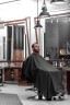 Пеньюар с неопреновым воротником REBEL BARBER Dark Obsidian