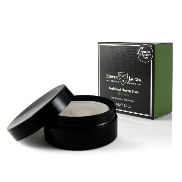 Мыло для бритья Edwin Jagger Aloe Vera (Travel Container) 65 гр